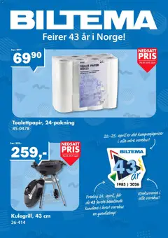 Forhåndsvis Biltema Jubileumbrosjyre fra butikk Biltema gyldig fra 20/04/2026