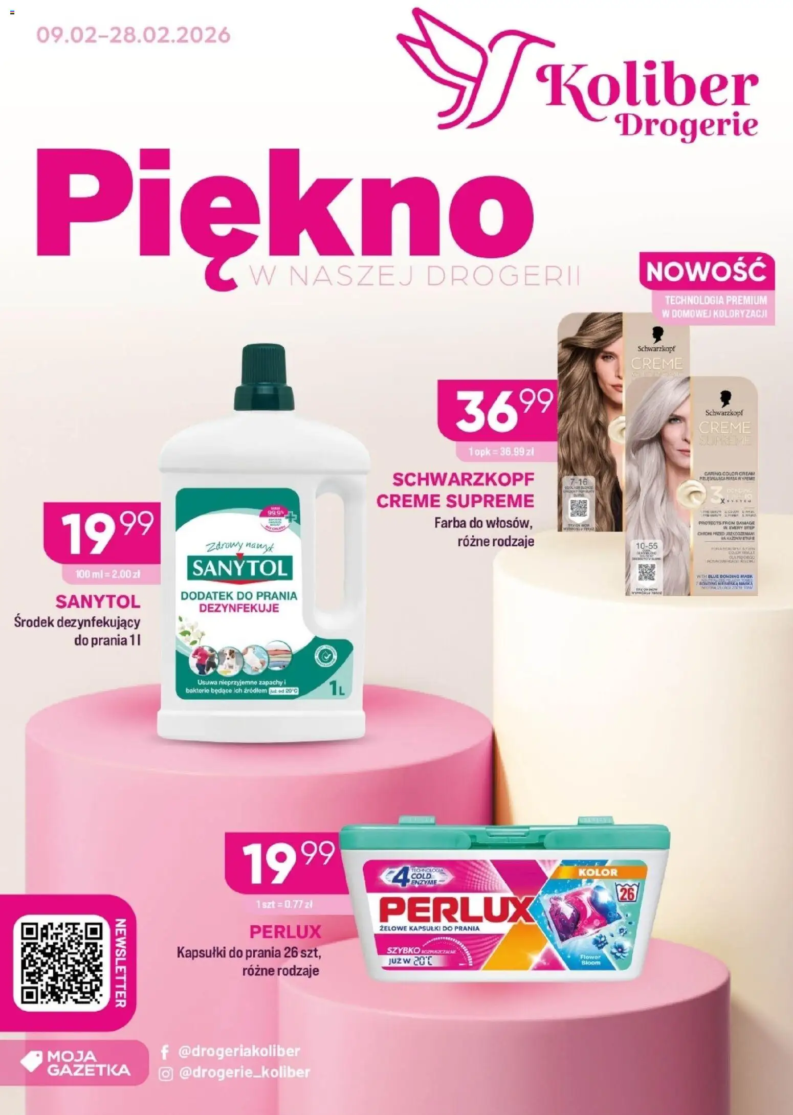 Pogląd gazetki "Gazetka" ze sklepu Koliber ważnej od 09.02.2026 - Kapsułki do prania, Maska, Kapsułki, Dodatek do prania