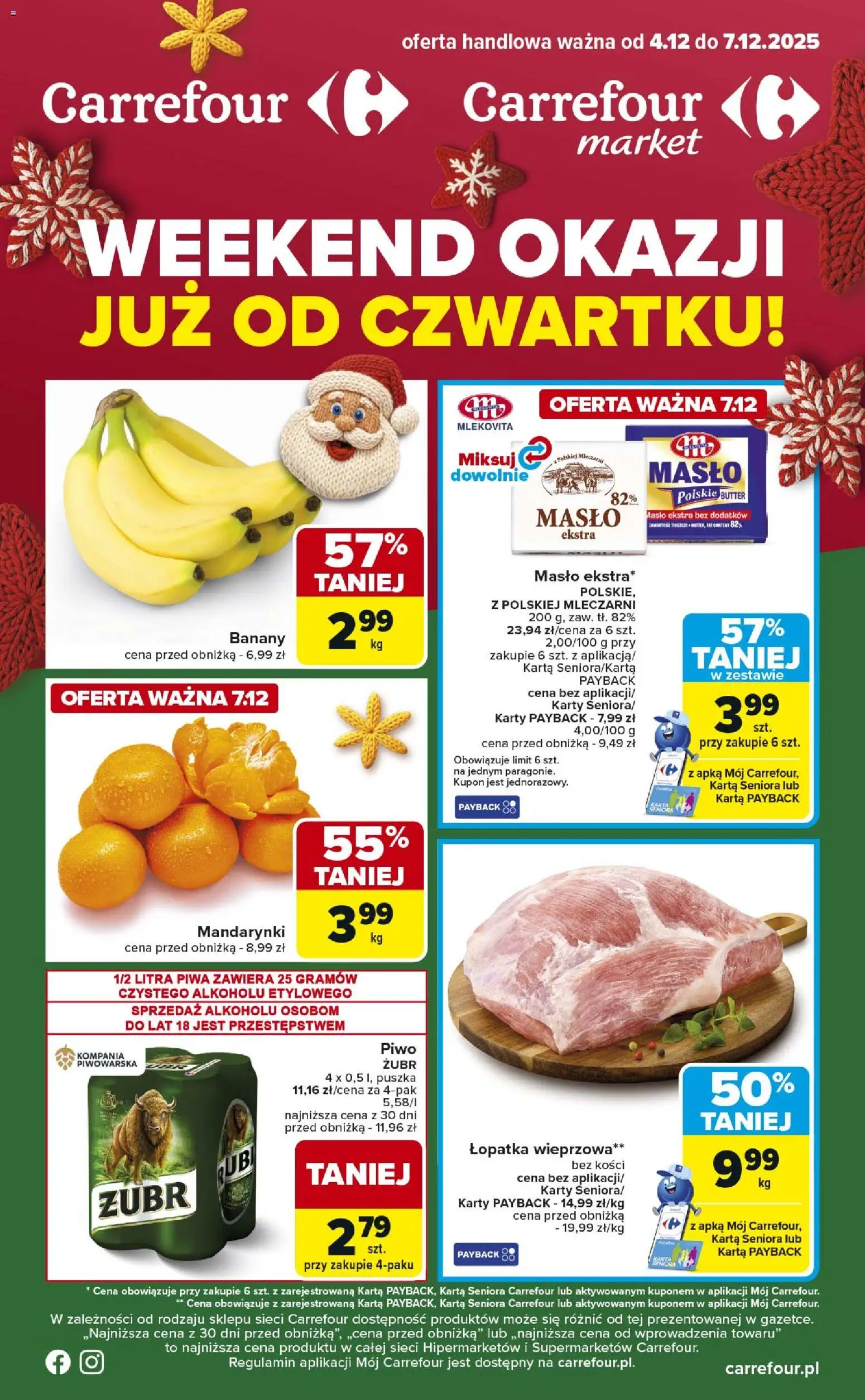 Pogląd gazetki "Weekend okazji już od czwartku" ze sklepu Carrefour ważnej od 04.12.2025