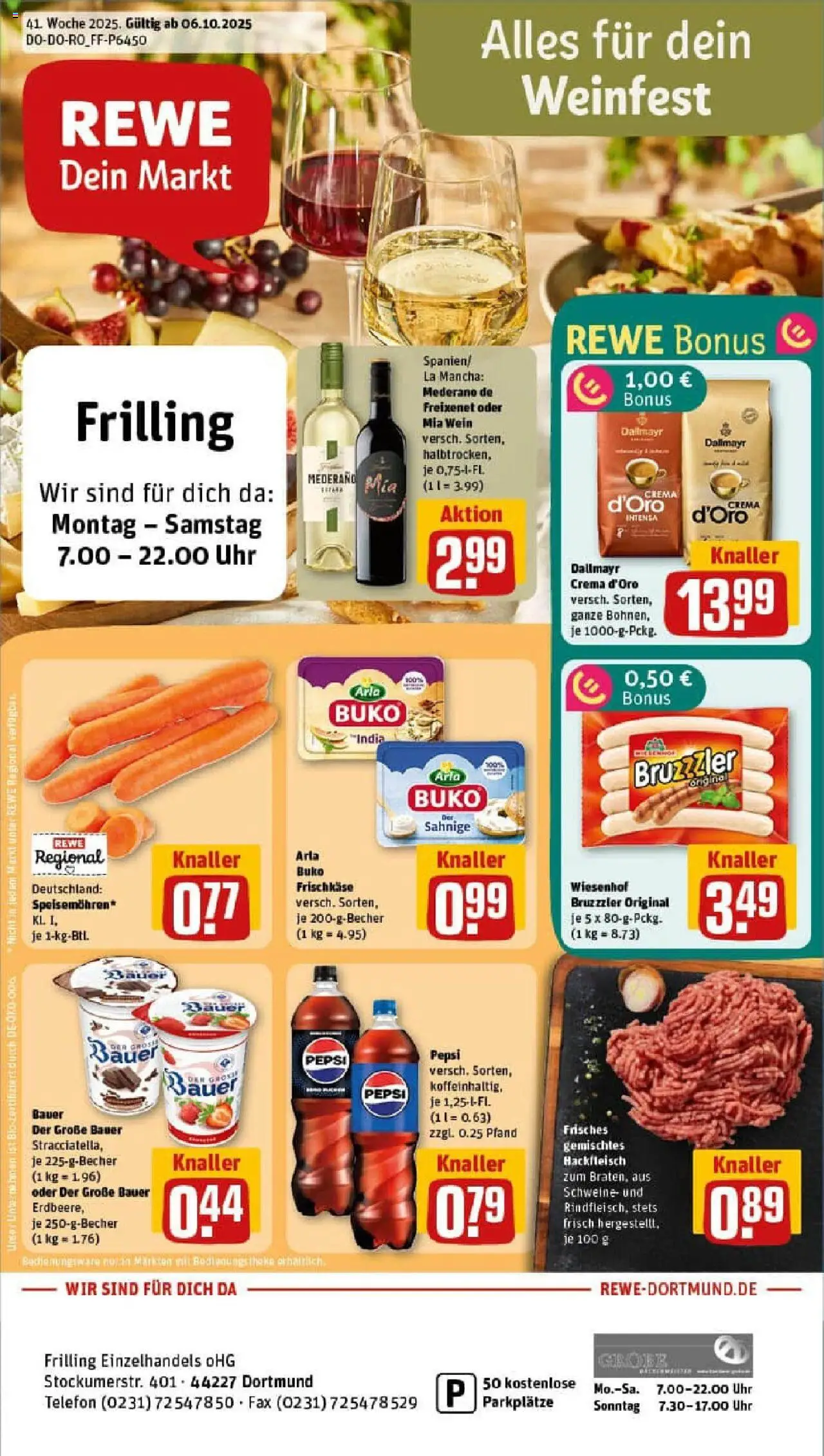 REWE Prospekt ab 06.10.2025 nächste Woche - Prospekt Dortmund	