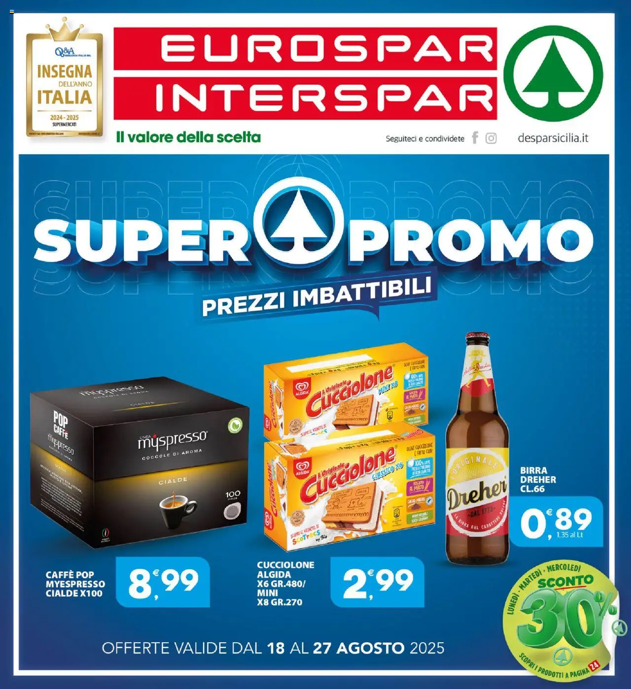 Volantino Interspar valido da 18/08/2025 numero di pagina 1
