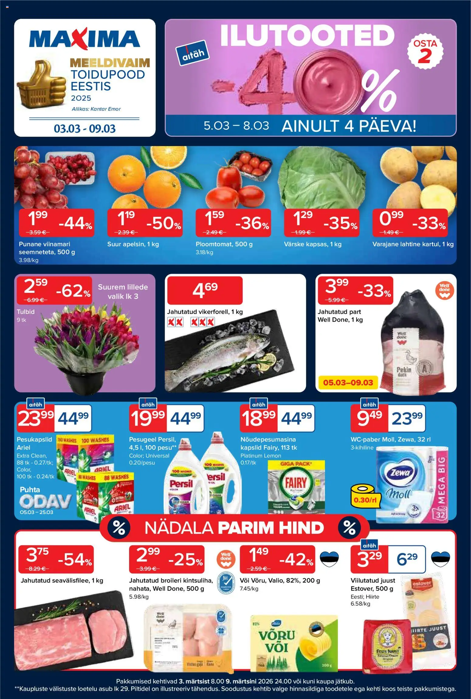 Maxima kliendilehe eelvaade alates 03.03.2026