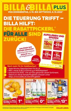 Vorschau der Angebote: Billa Grieskirchen, Wallern An Der Trattnach, Ansfelden gültig ab 02.10.2025