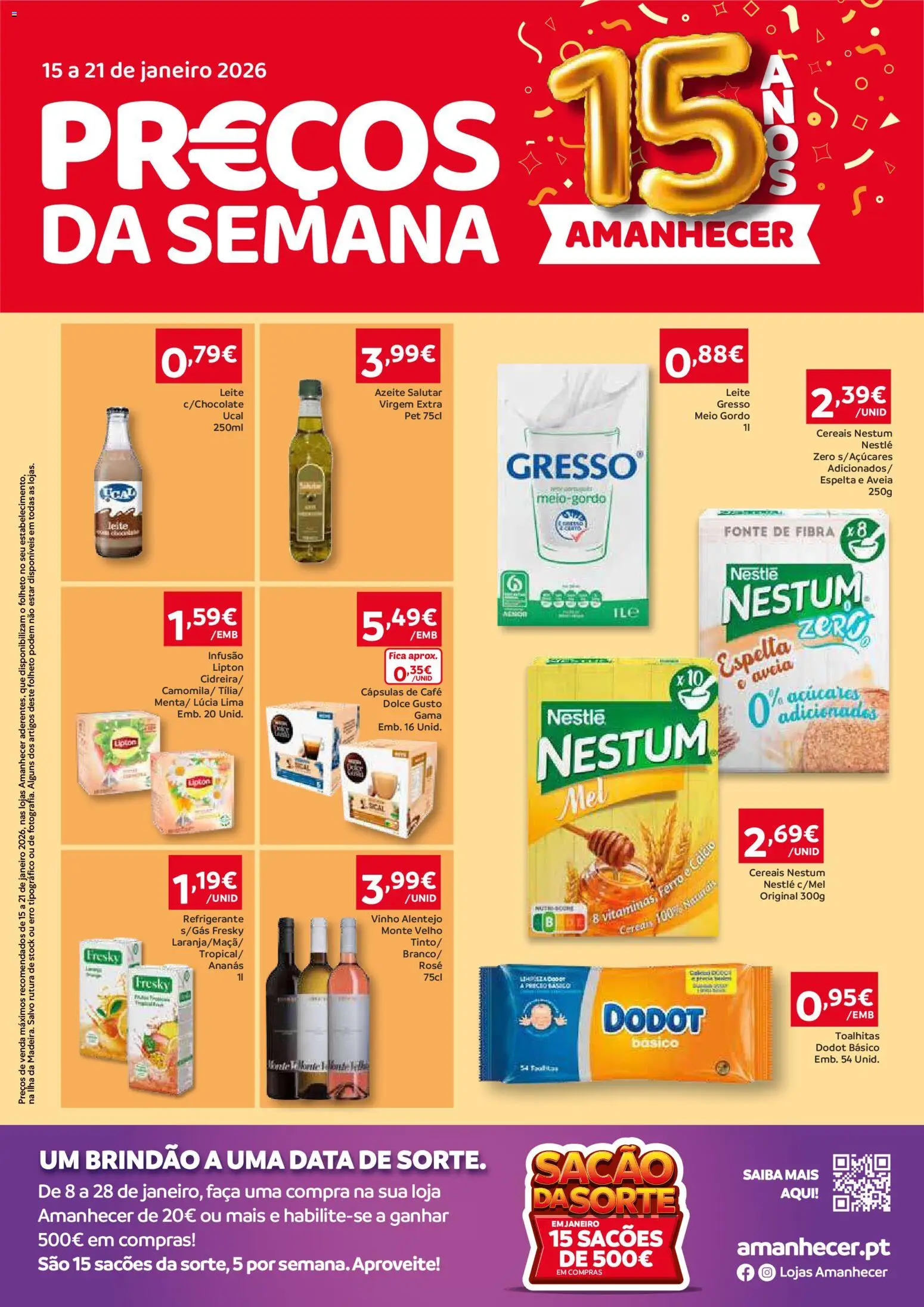 Pré-visualização do folheto da loja Amanhecer válida a partir de 15/01/2026