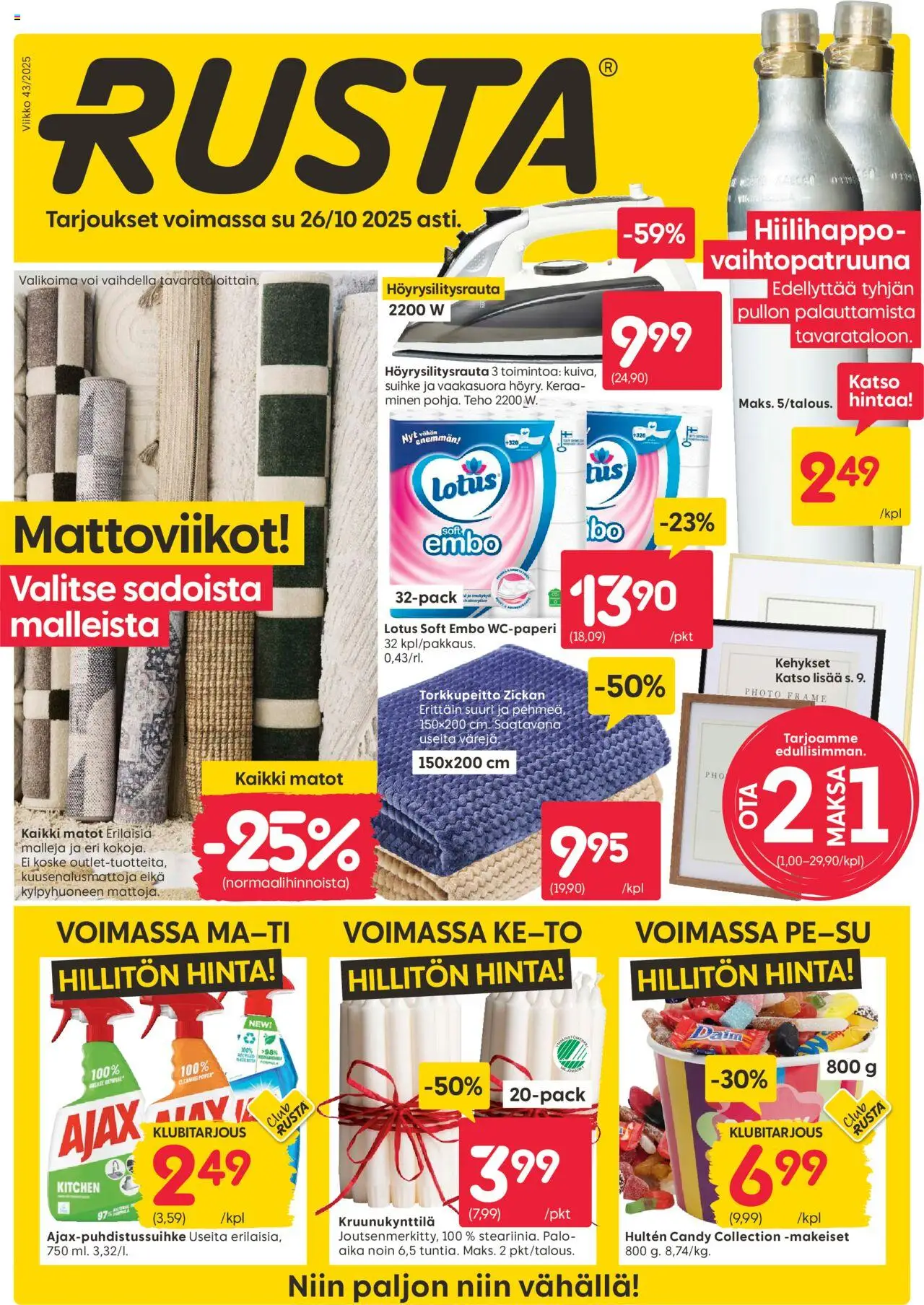 Rusta-kaupan Tarjoukset voimassa 20/10/2025 - Sivulla 1