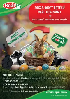 Reál - Reál Bevásárló hétvége - Kelet Magyarország megtekintése, amely érvényes 2026.03.26.-től