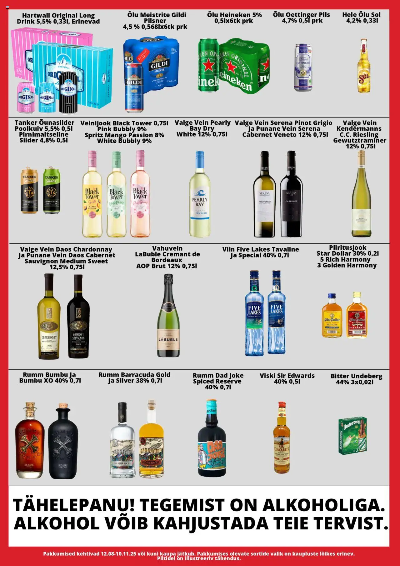 A1000 Market kliendilehe eelvaade alates 2025.08.12