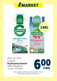 Kaupan S-market S-market tarjoukset Lumme esikatselu, voimassa 11/03/2026