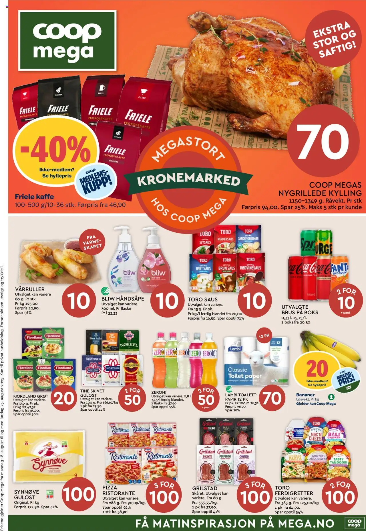 Kundeavis Coop Mega gyldig fra 18/08/2025 - Sidenummer 1