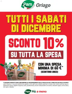 Anteprima dell'opuscolo Volantino Sconto 10% dal negozio PAM valido da 01/12/2025