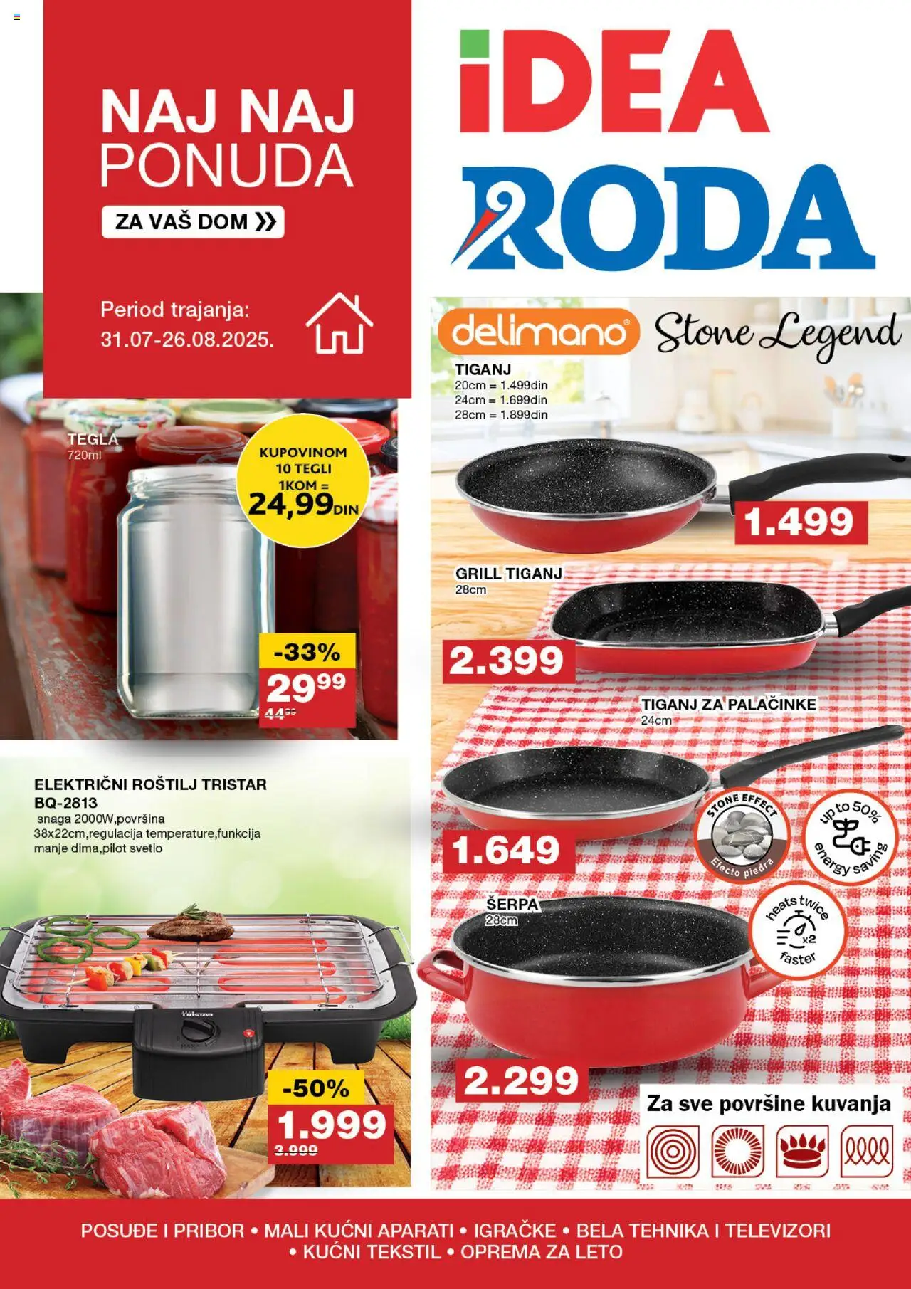 Idea katalog važi od 31.07.2025 - stranica 1 - Palačinke, Roštilj, Igračke, Tiganj za palačinke, Tiganj, Posuđe, Tegla