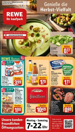Vorschau von dem Prospekt des Geschäftes Rewe, gültig ab dem 19.10.2025