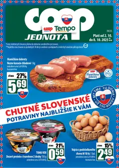 Náhľad COOP Jednota letáku platného od 02.10.2025