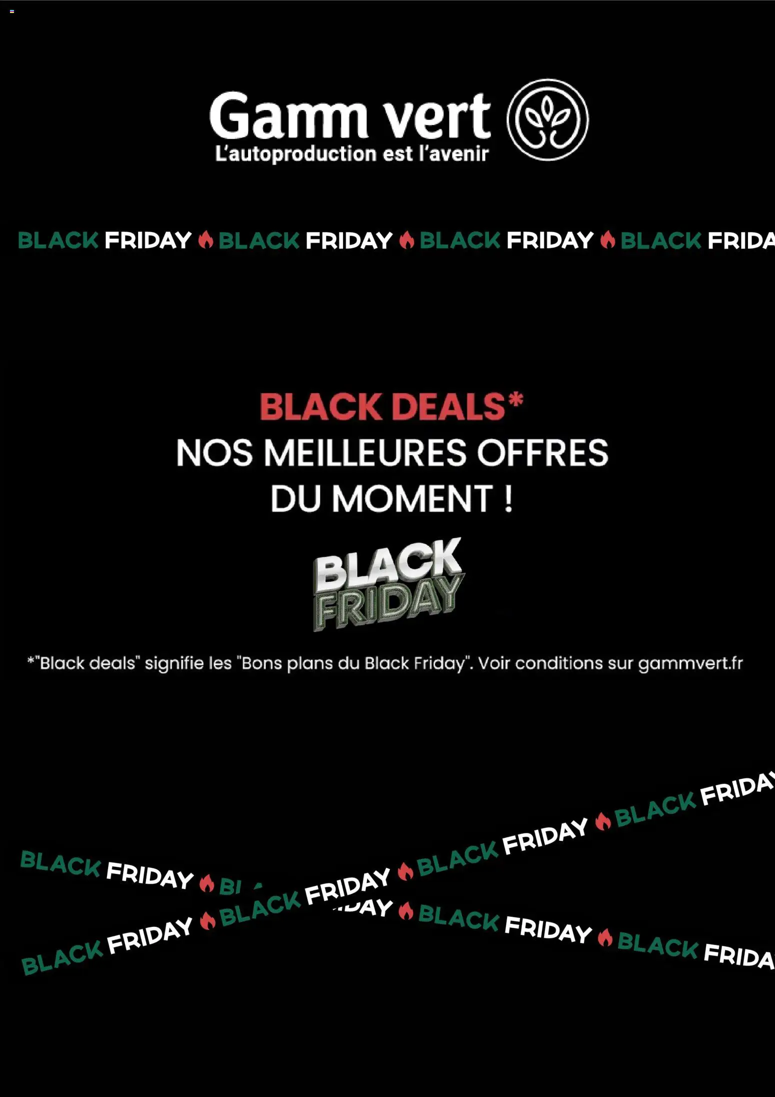 Prévisualisation de Black Friday du magasin Gamm vert formulaire valide 30/10/2025