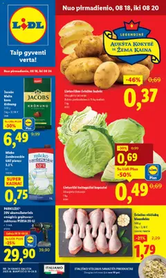 LIDL parduotuvės leidinio Leidinys galiojančio nuo 2025.08.18 peržiūra