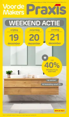 Voorbeeld van Weekend actie van winkel Praxis geldig vanaf 19-12-2025