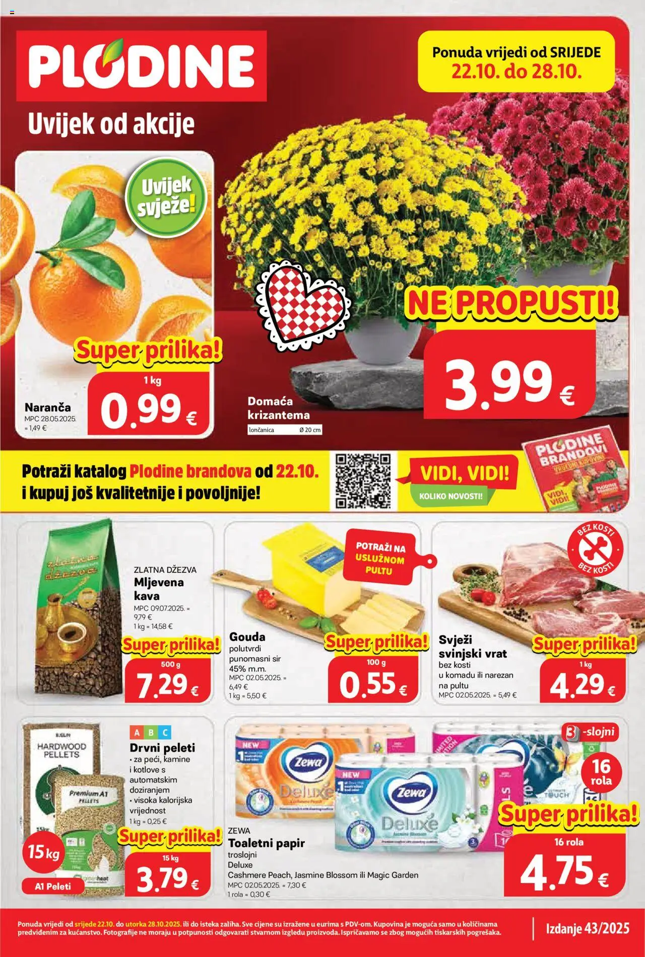 Plodine aktualni Katalog vrijedi od 22.10.2025 - tjedna akcija broj stranice 1