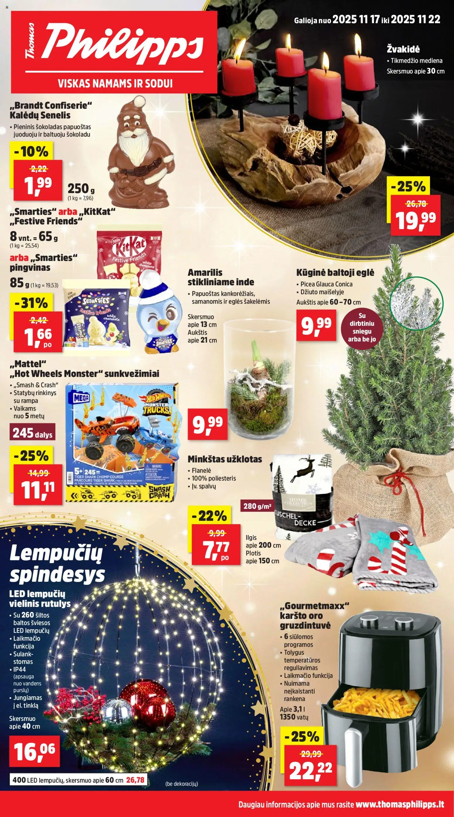 Thomas Philipps parduotuvės leidinio Leidinys galiojančio nuo 2025.11.17 peržiūra - Šokoladas