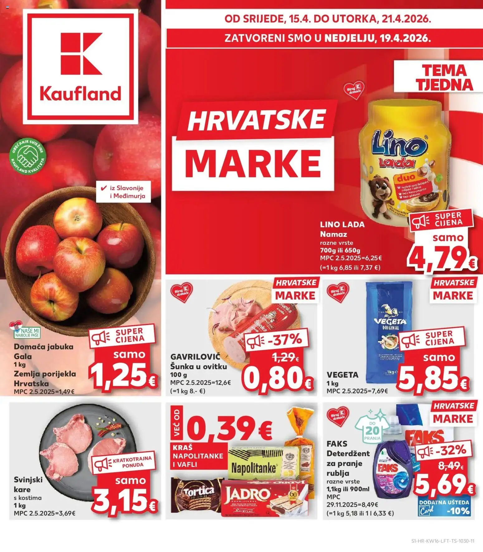 Pregled letka Kaufland Letak trgovine Kaufland vrijedi od 15.04.2026
