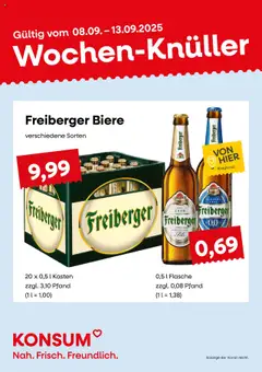 Vorschau von dem Prospekt des Geschäftes KONSUM Leipzig, gültig ab dem 08.09.2025