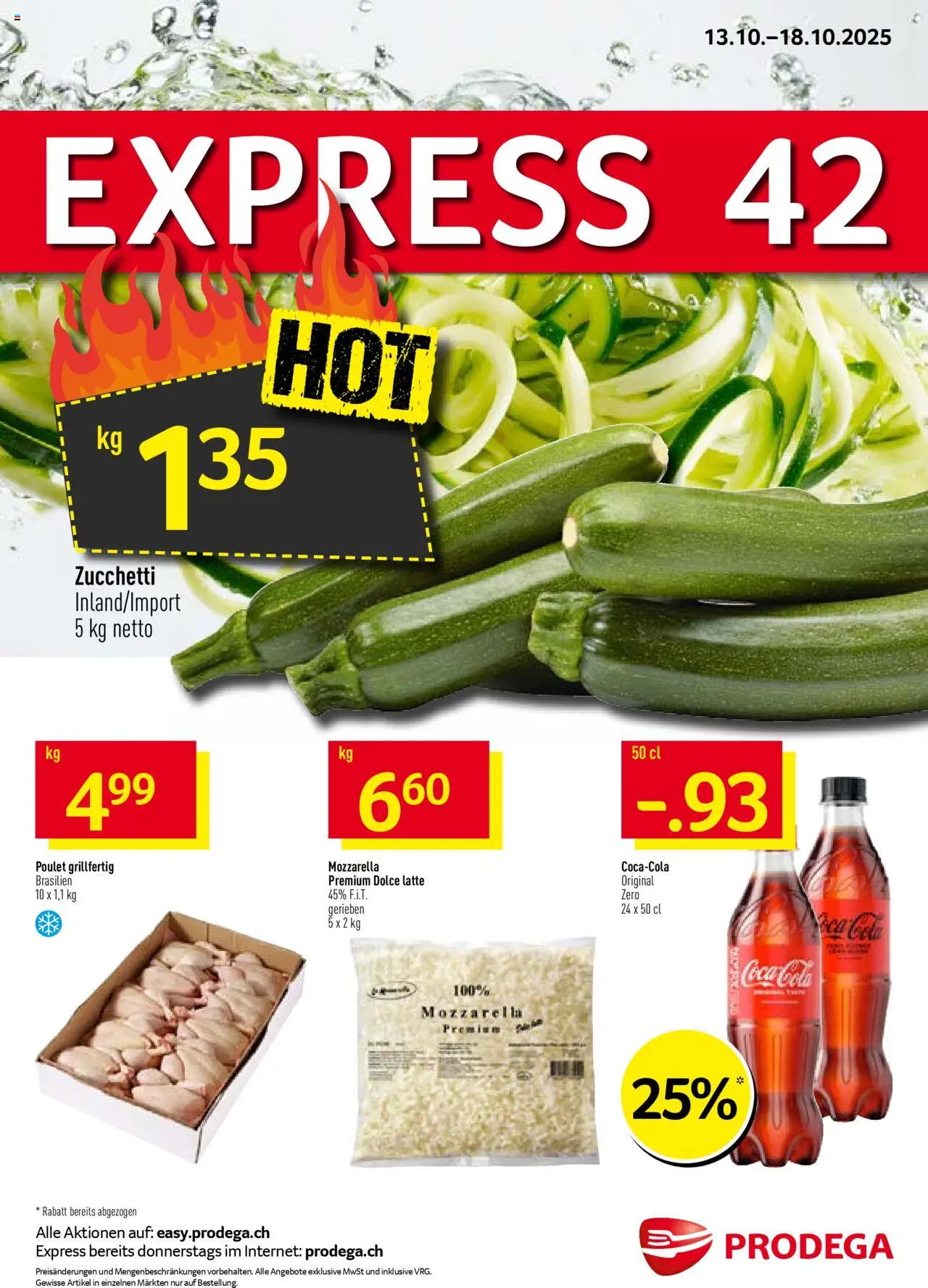 Vorschau des Merkblatts Aktionen vom Shop Prodega gültig von 13.10.2025 bis 18.10.2025 - Coca Cola