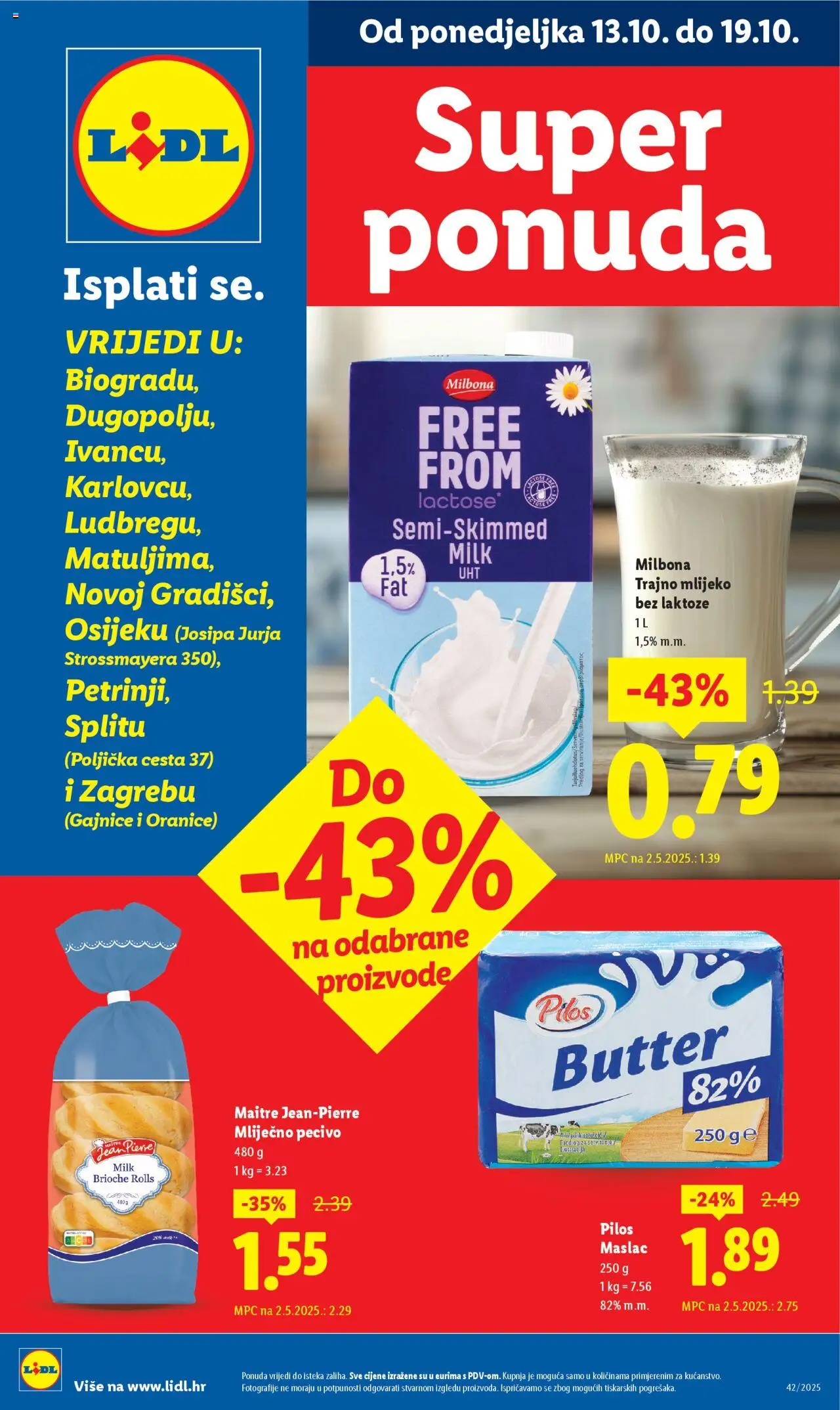 Lidl aktualni Super ponuda vrijedi od 13.10.2025 - tjedna akcija broj stranice 1