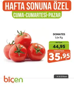 Biçen Market Hafta Sonuna Özel -Sebze İndirimi 21.11.2025 - Broşürünün önizlemesi