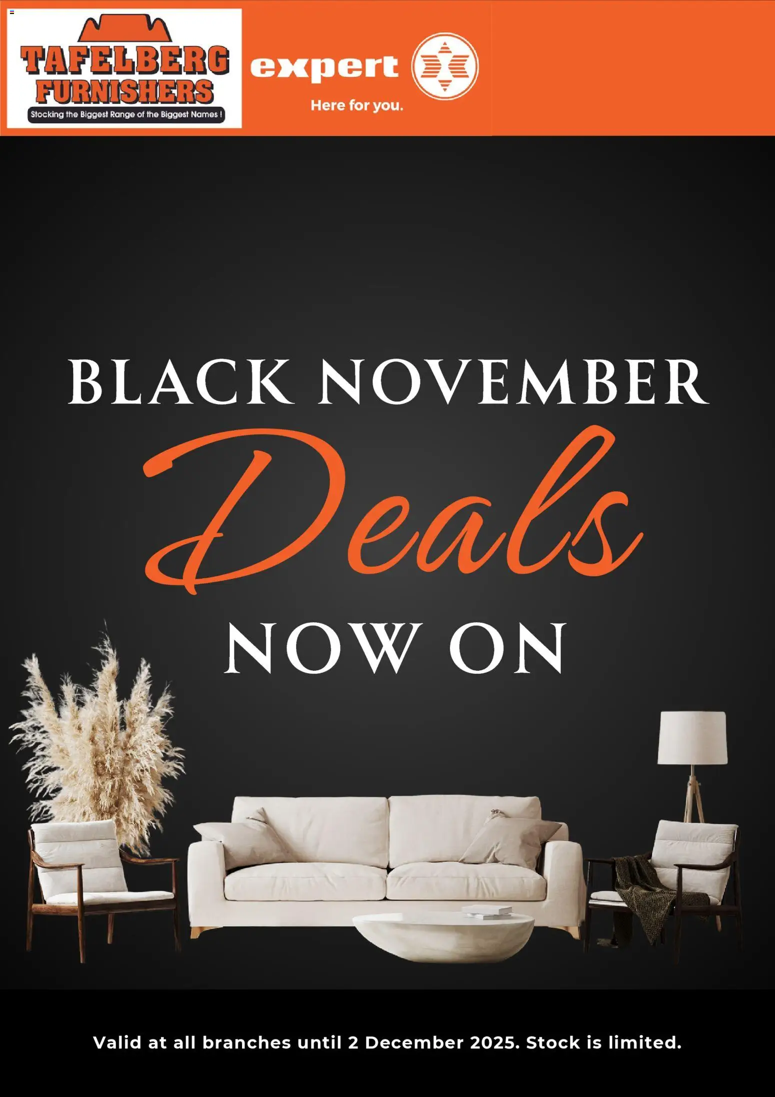 Tafelberg Furnishers BLACK FRIDAY Specials > Catalogue from 24/10/2025