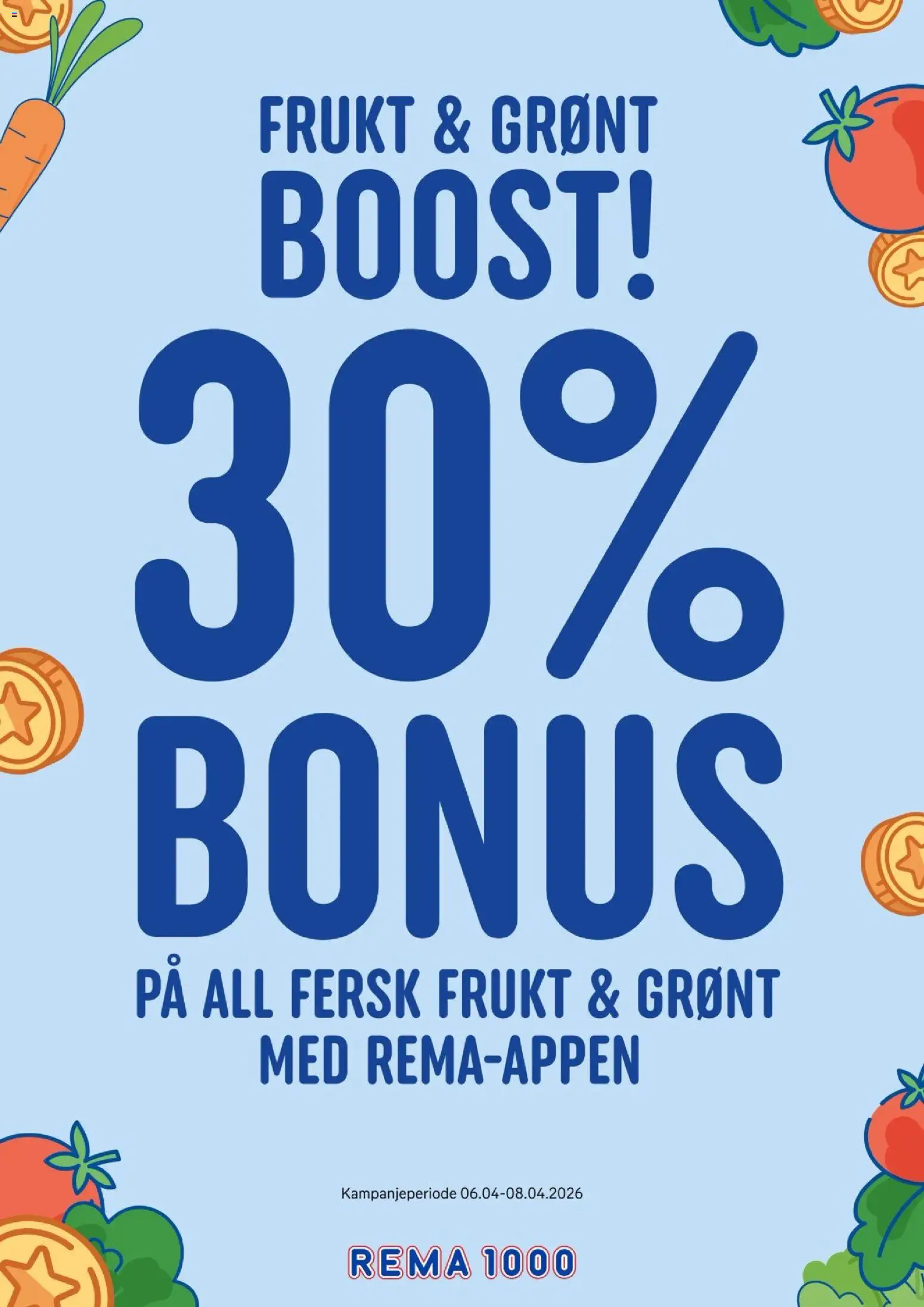 Forhåndsvis Rema 1000 Frukt & Grønt boost - Arendal fra butikk Rema 1000 gyldig fra 06/04/2026