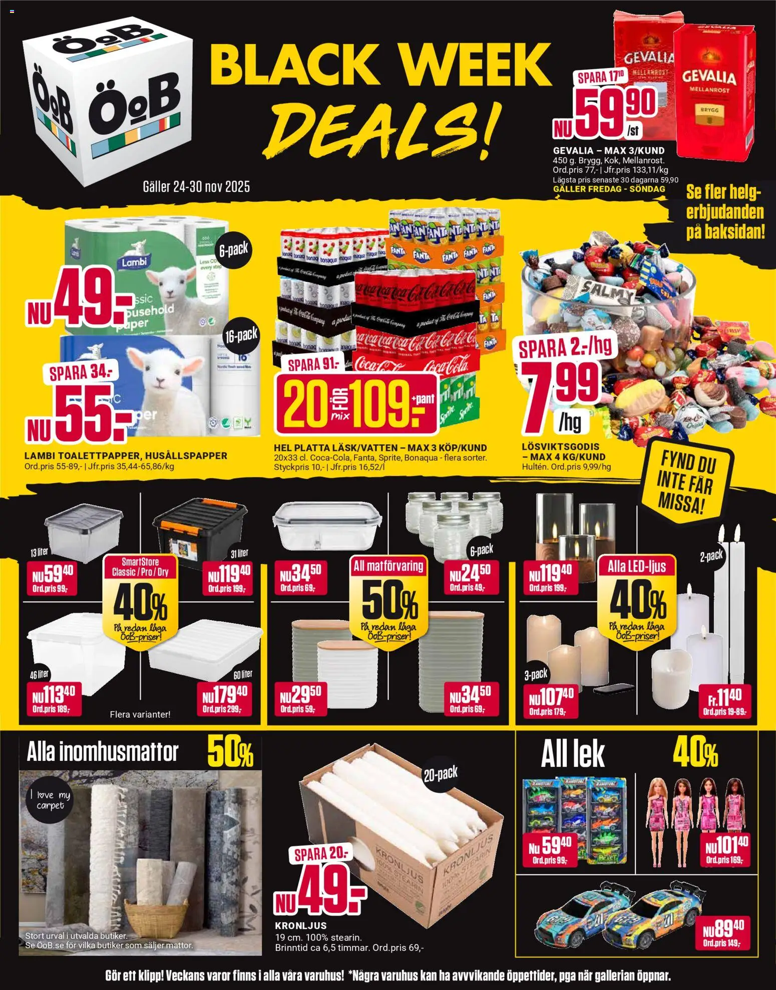 Förhandsgranska reklamblad Black Friday från butik ÖoB gäller från 24/11/2025