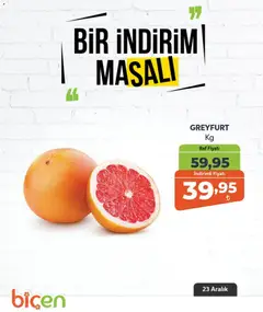 Biçen Market Bir İndirim MaSalı - meyve 23.12.2025 - Broşürünün önizlemesi