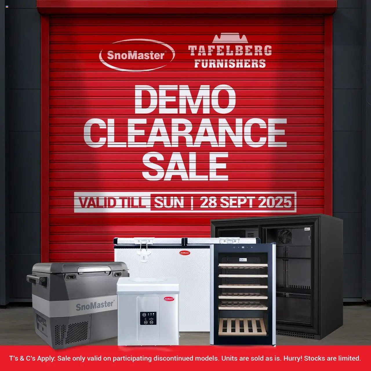 Tafelberg Furnishers Demo Clearance Sale from 19/09 - 28/09/2025 > Promotions