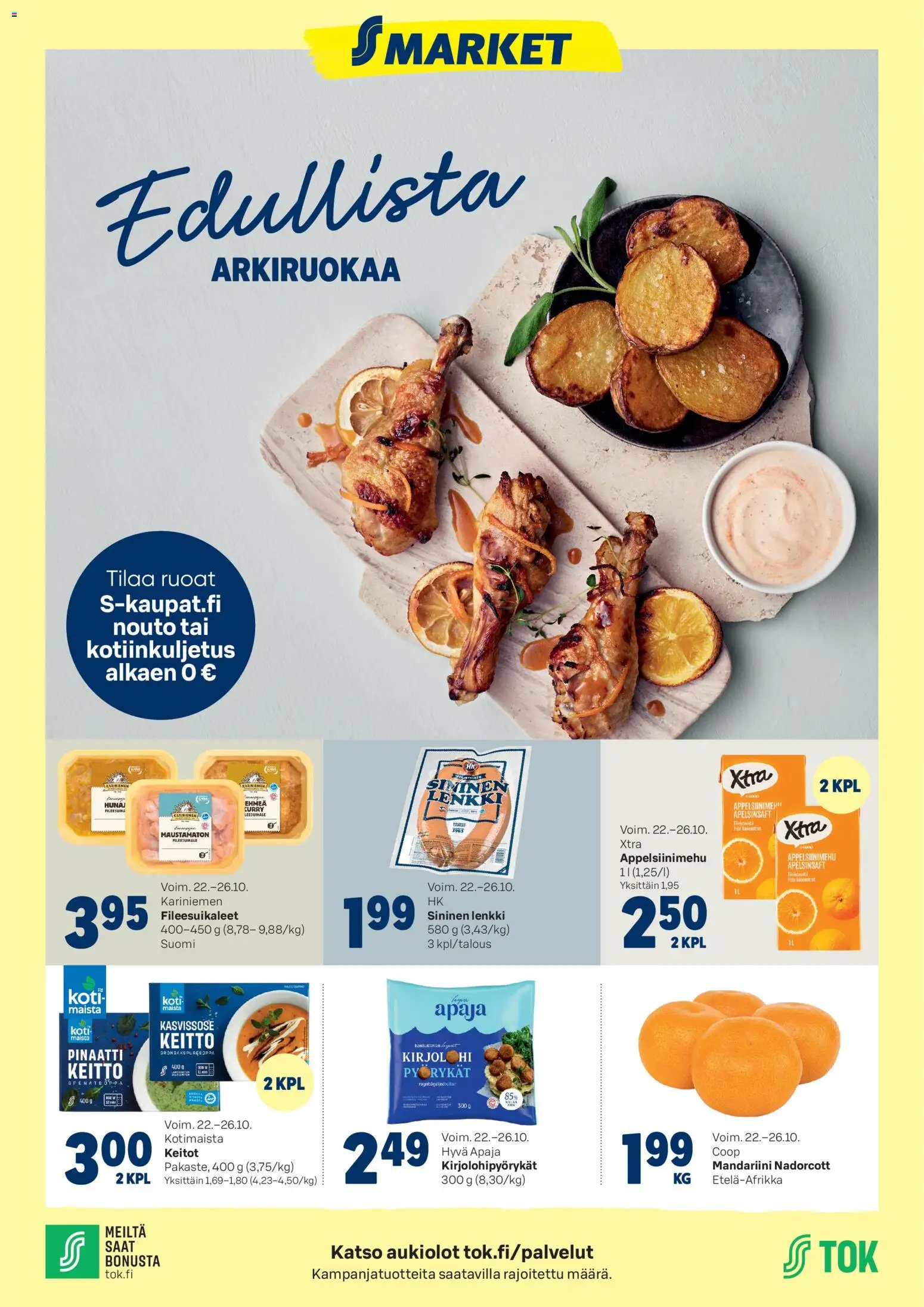 S-market-kaupan Tarjoukset voimassa 22/10/2025 - Sivulla 1