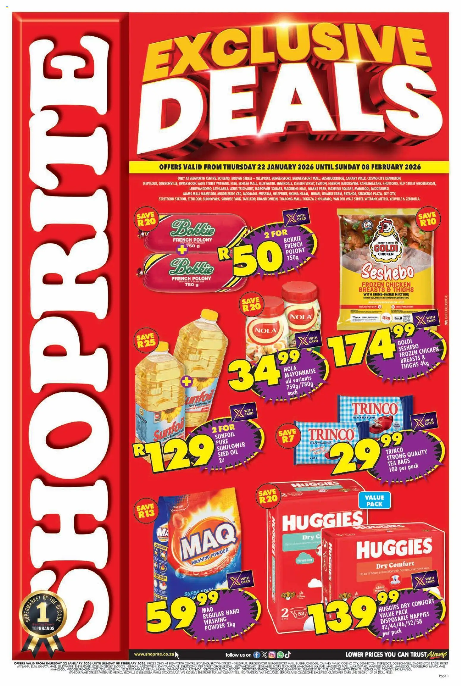 Preview of Shoprite flyer valid from 22/01/2026