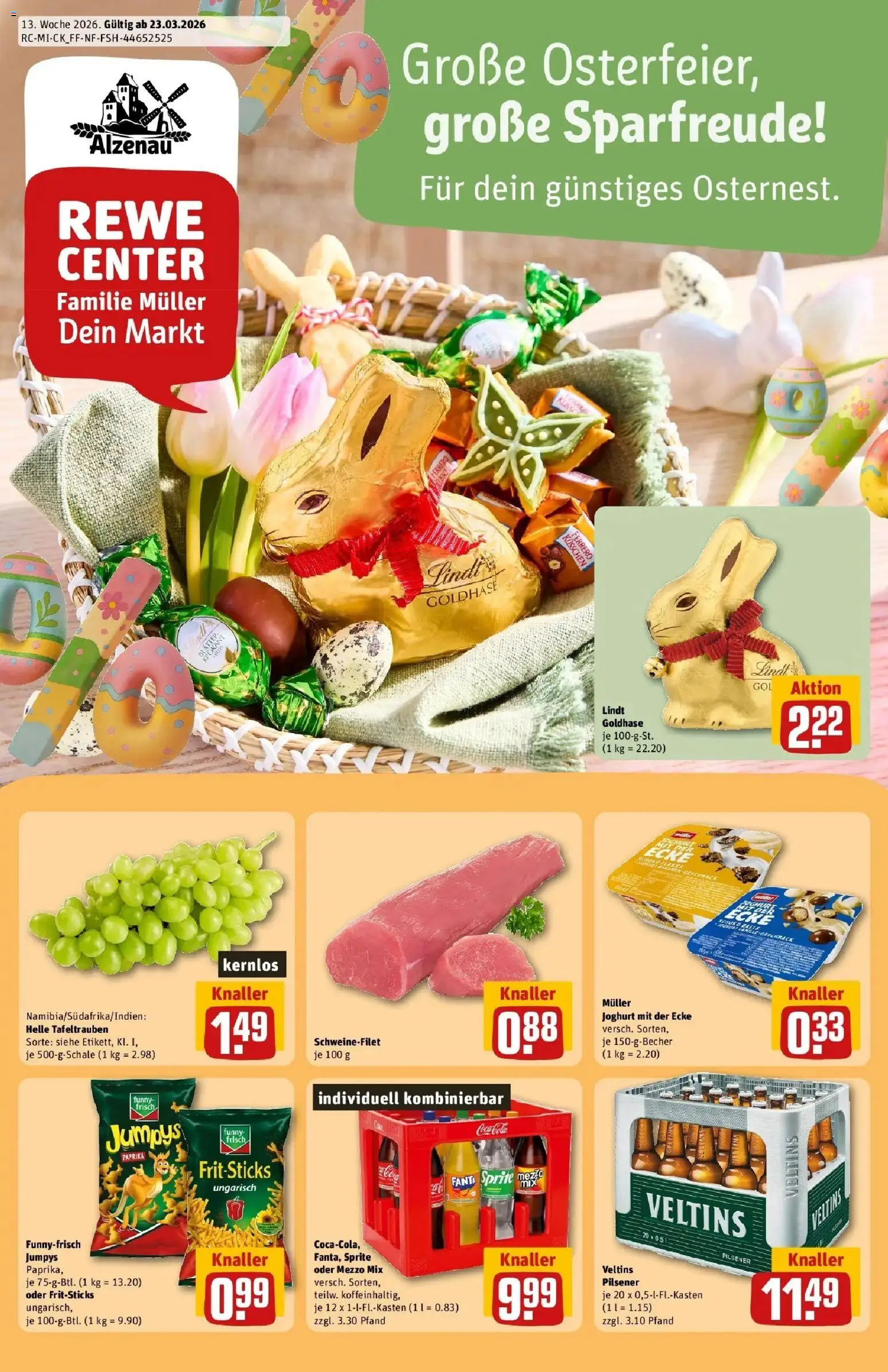 Vorschau von dem Prospekt des Geschäftes Rewe, gültig ab dem 23.03.2026