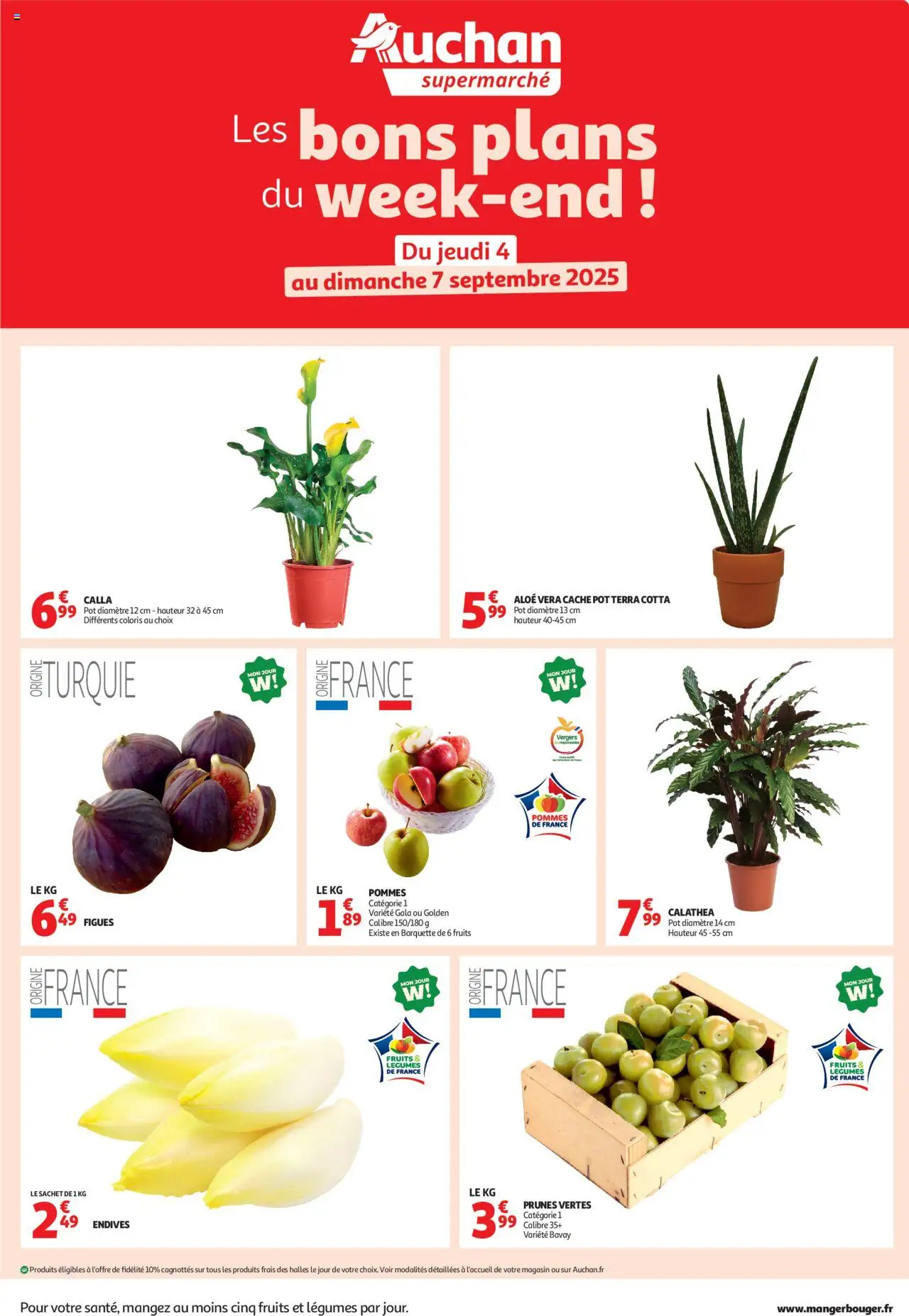 Les bons plans du week-end dans votre super ! de la boutique Auchan valable du 04/09/2025 - Page numéro 1
