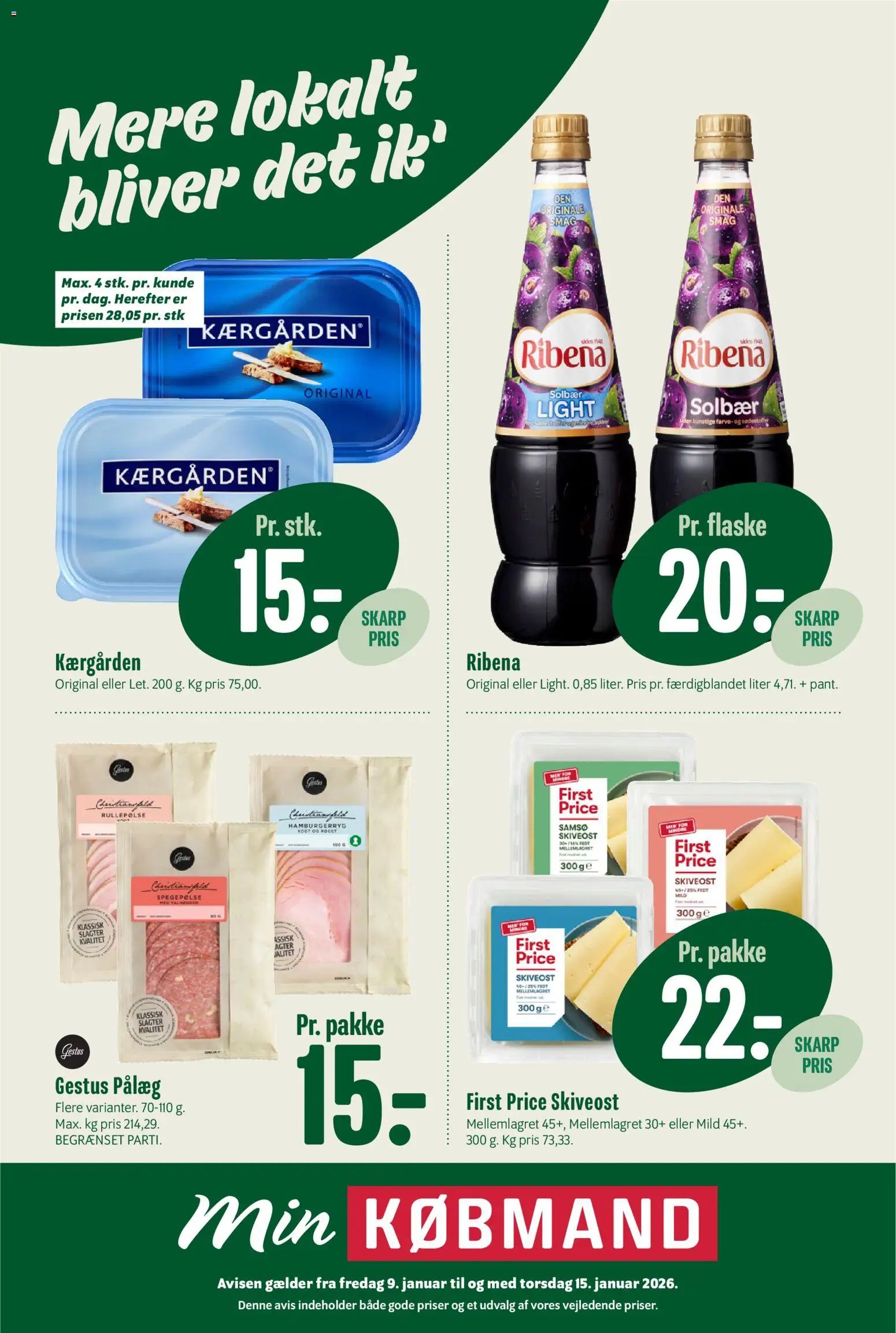 Eksempel på tilbudsavis Tilbudsavis fra butik Min Købmand gyldig fra 09/01/2026