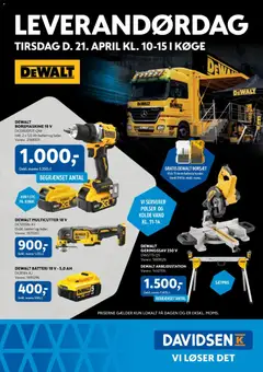 Eksempel på tilbudsavis Davidsen - Leverandørdag Dewalt Køge fra butik Davidsen gyldig fra 21/04/2026