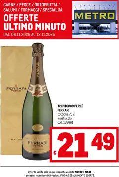 Anteprima dell'opuscolo Volantino Offerte ultimo minuto dal negozio Metro valido da 06/11/2025