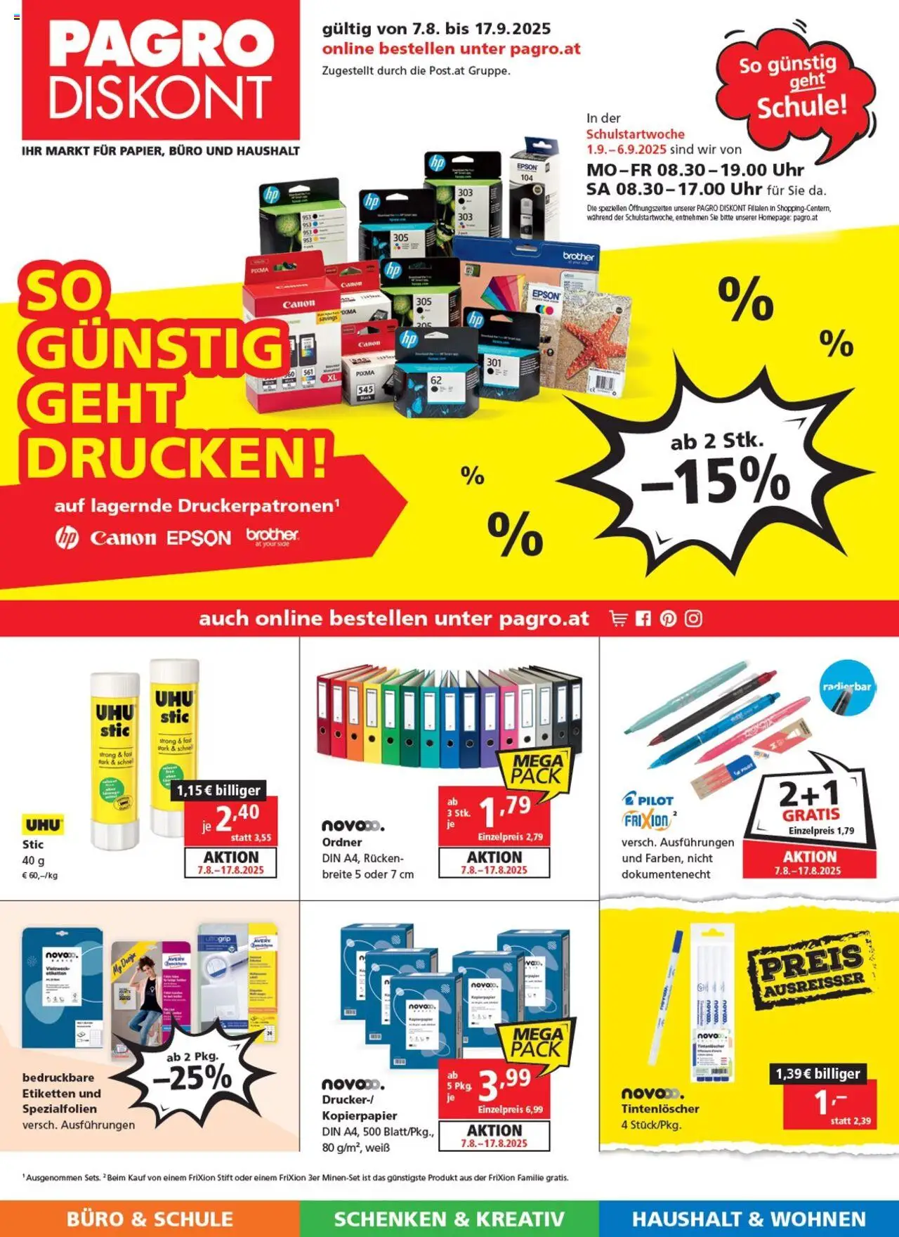  Pagro-Diskont Flugblatt ab (07.08.2025 - 17.09.2025) - Seite 1