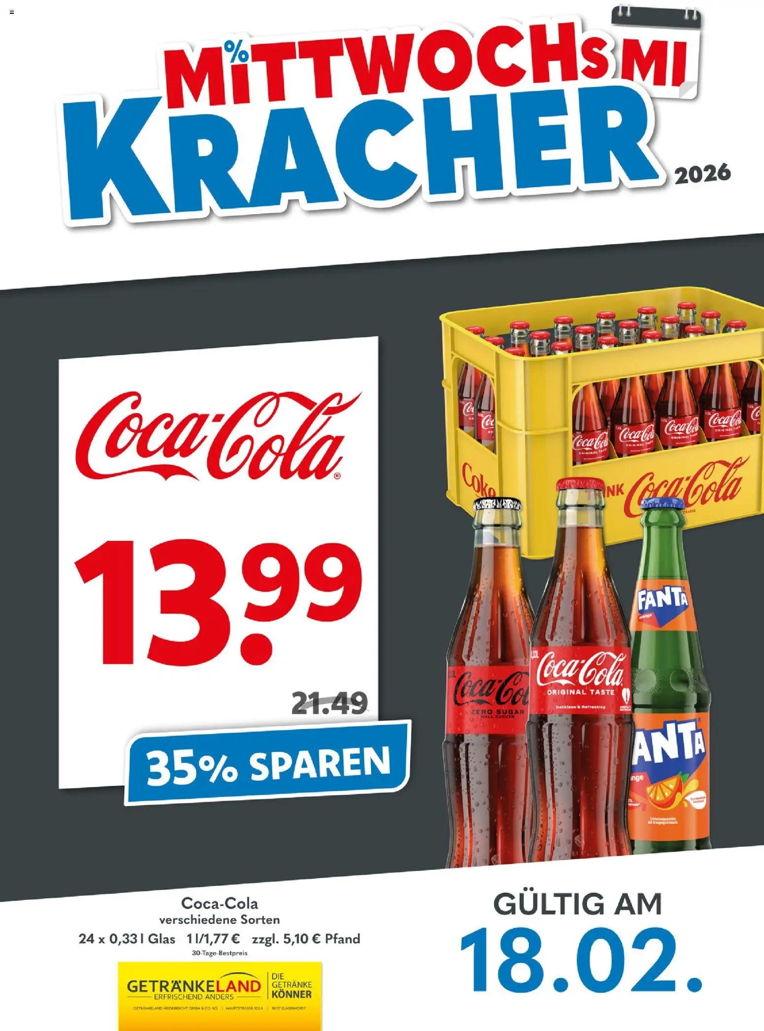 Vorschau von dem Prospekt des Geschäftes Getränkeland, gültig ab dem 18.02.2026