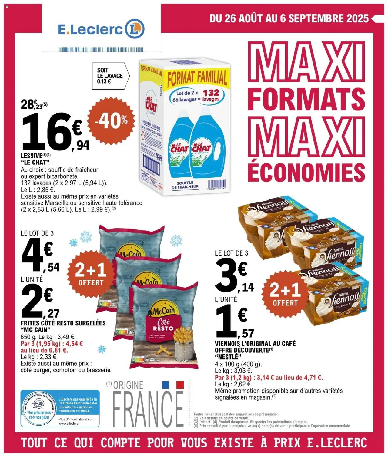 Catalogue de la semaine 35 de la boutique E.Leclerc valable du 26/08/2025 - Page numéro 1