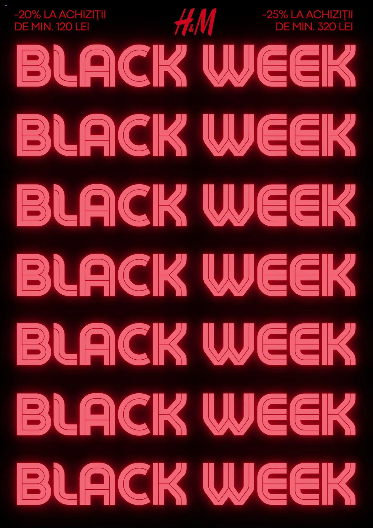 Previzualizarea de cataloage: H&M Black Friday valabil de la 27.11.2025