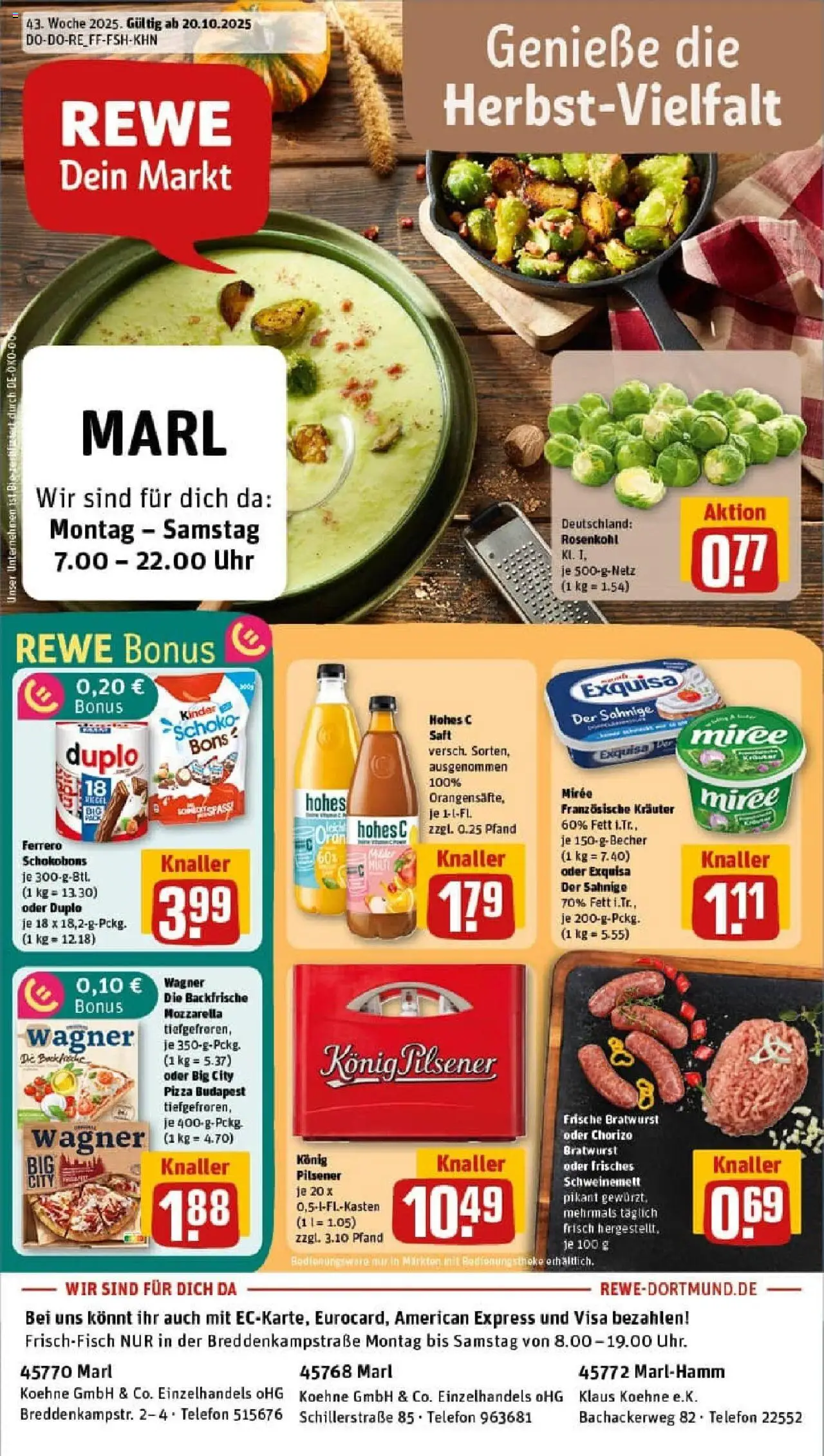 REWE Prospekt ab 19.10.2025 nächste Woche - Prospekt Marl	