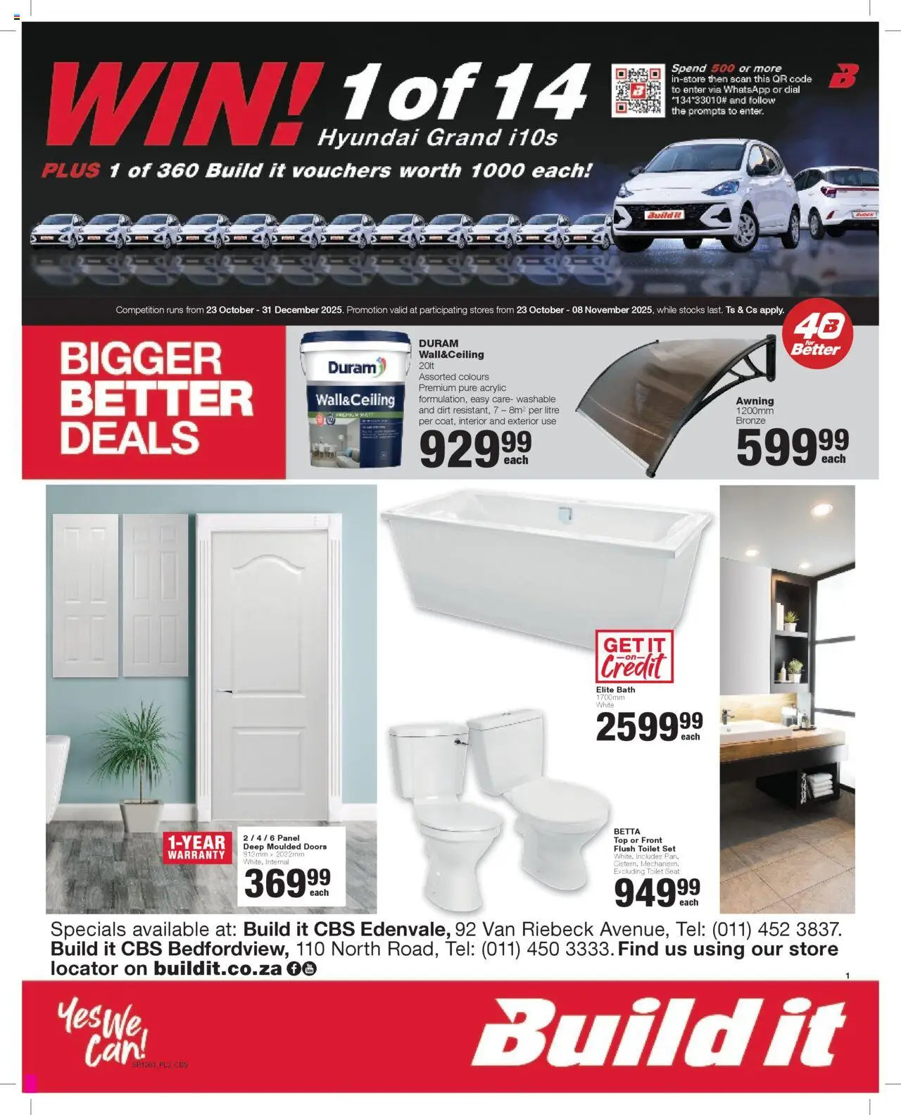 Build It Gauteng - Weekly Specials from 23/10 - 08/11/2025 > Promotions