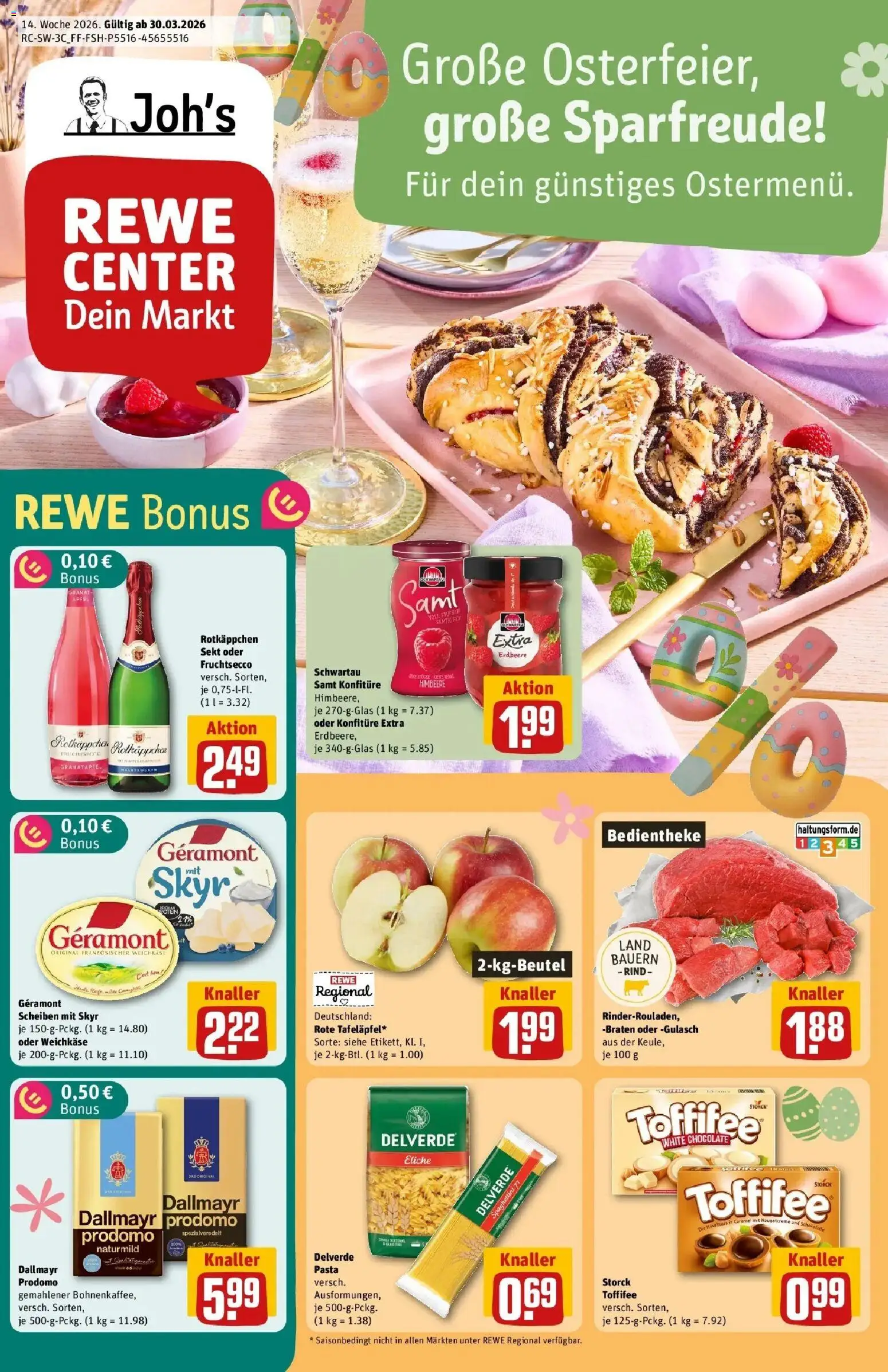 Vorschau von dem Prospekt des Geschäftes Rewe, gültig ab dem 30.03.2026