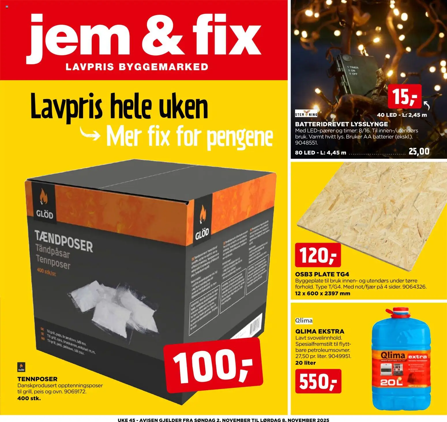 Forhåndsvis Kundeavis fra butikk Jem & Fix gyldig fra 01/11/2025