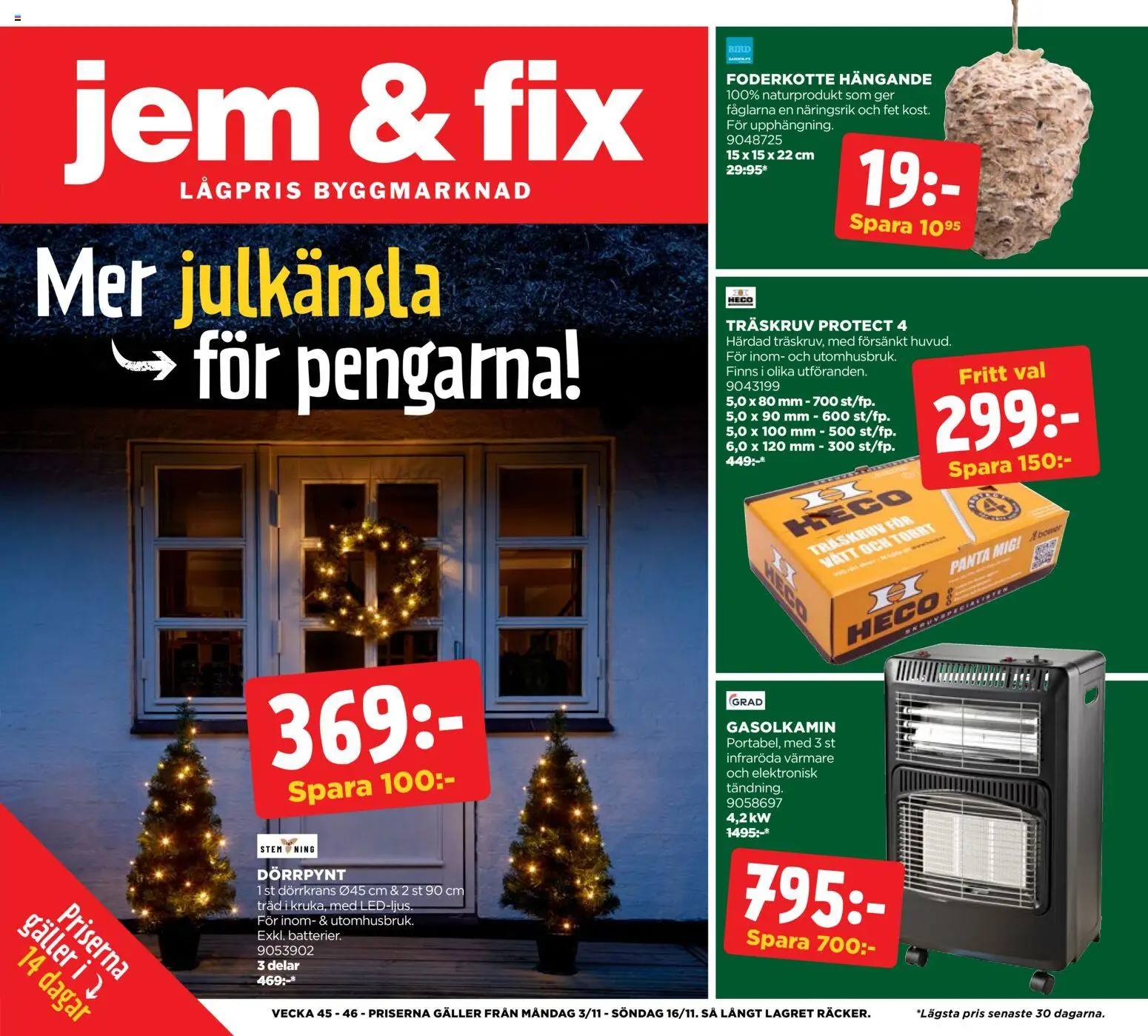 Förhandsgranska reklamblad Aktuella reklamblad Jem & Fix från butik Jem & Fix gäller från 03/11/2025