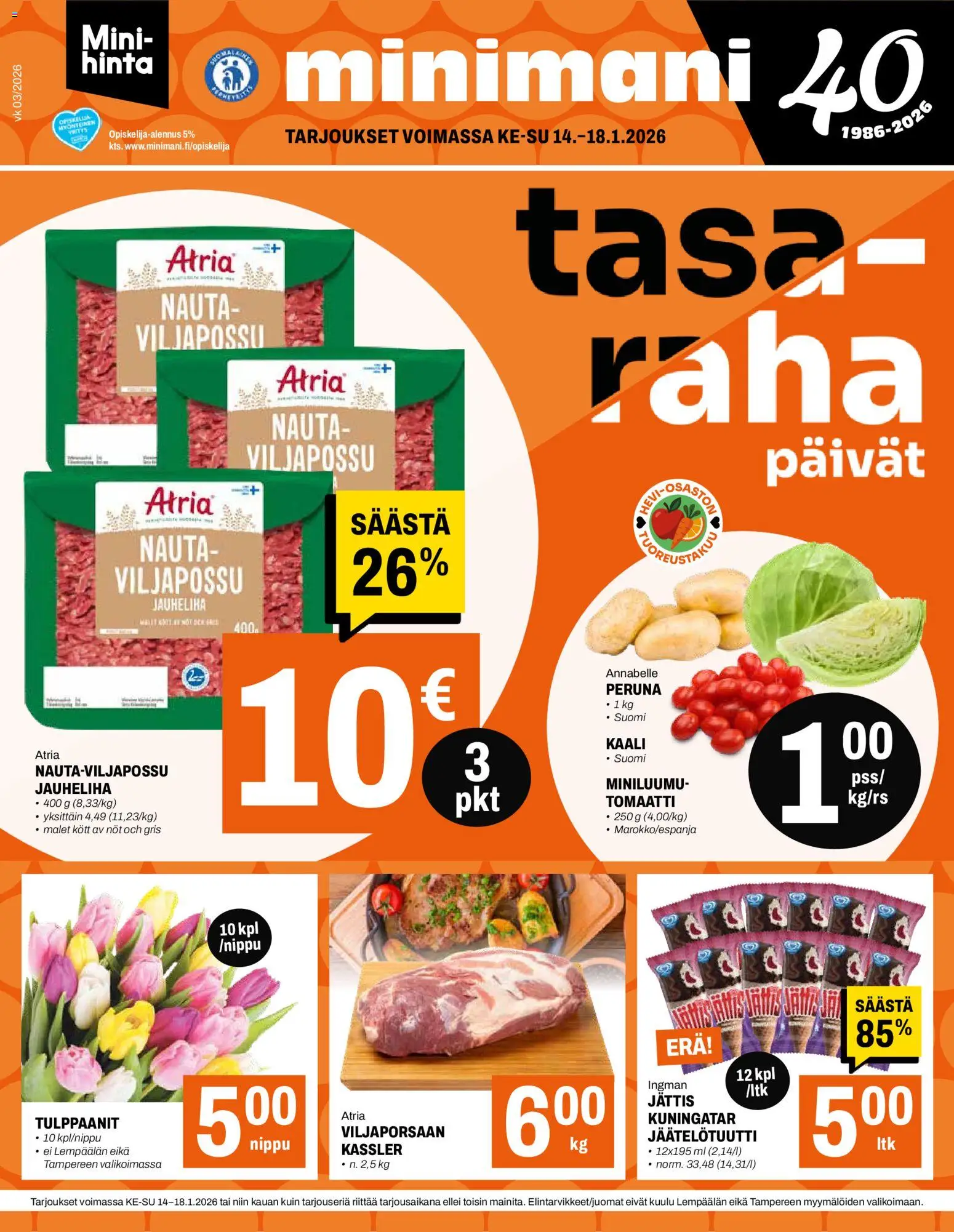 Kaupan Minimani Tarjoukset esikatselu, voimassa 14/01/2026