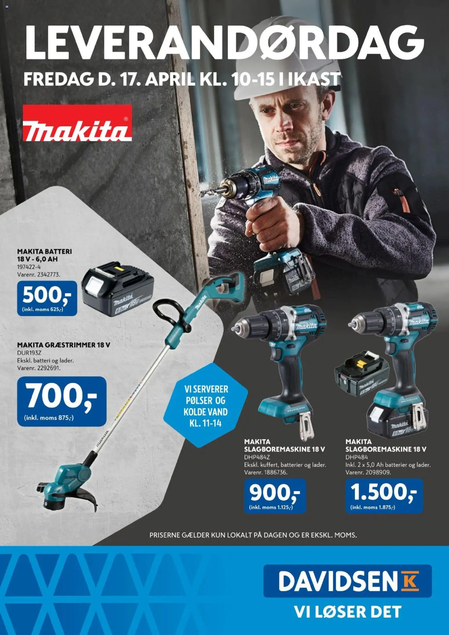 Eksempel på tilbudsavis Davidsen - Leverandørdag Makita Ikast fra butik Davidsen gyldig fra 17/04/2026
